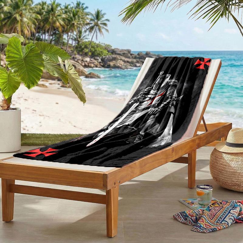 Cross Templars Knight Fashion Beach Towel: Ideal for Summer Adventures Soft, Absorbent and Quick Drying Suitable for Swimming and Bathing