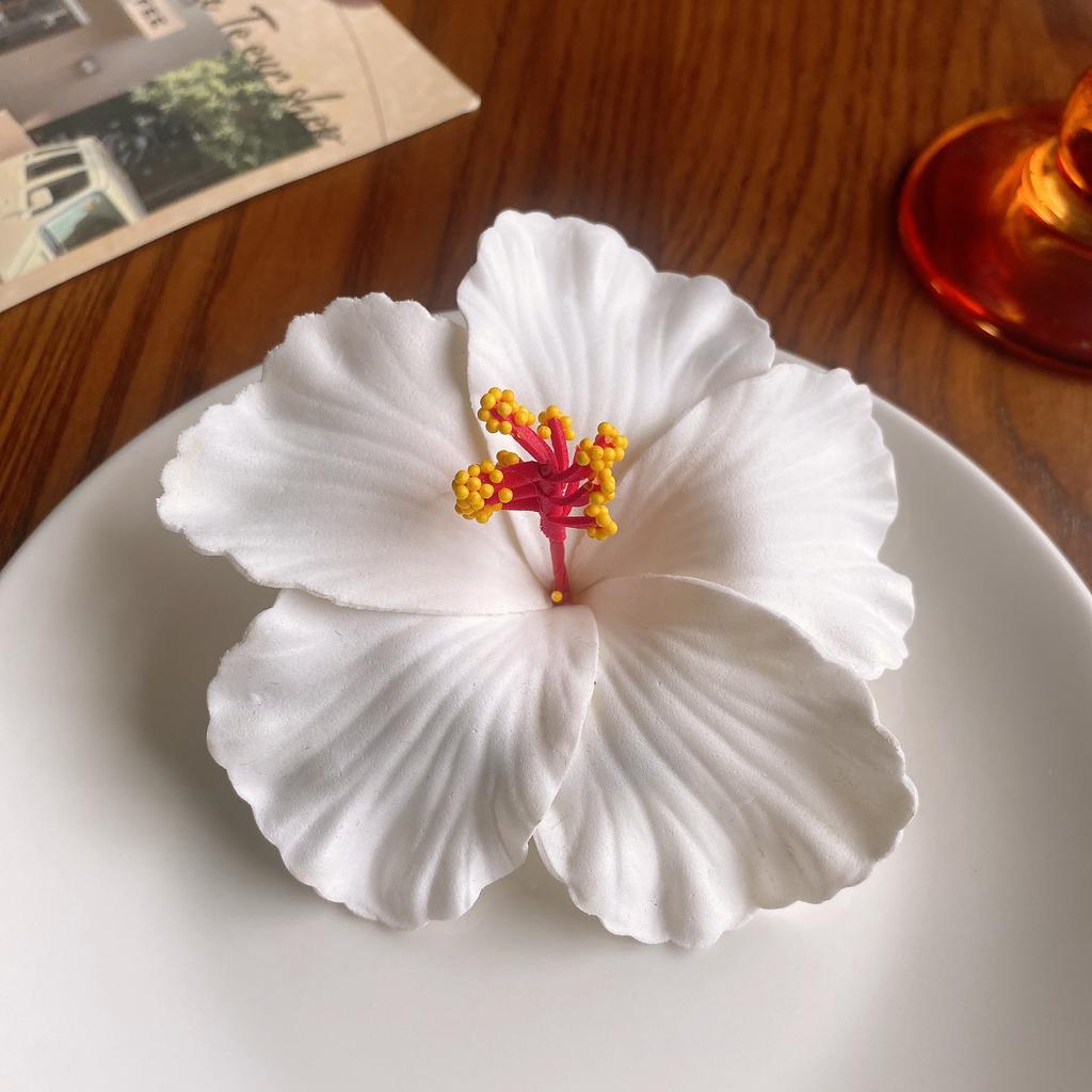 Hawaiian Colorful Flower Hair Clip for Women Girls Romantic Bohemian Flower Side Bangs Clip Duckbill Hair Clips Hair Accessories