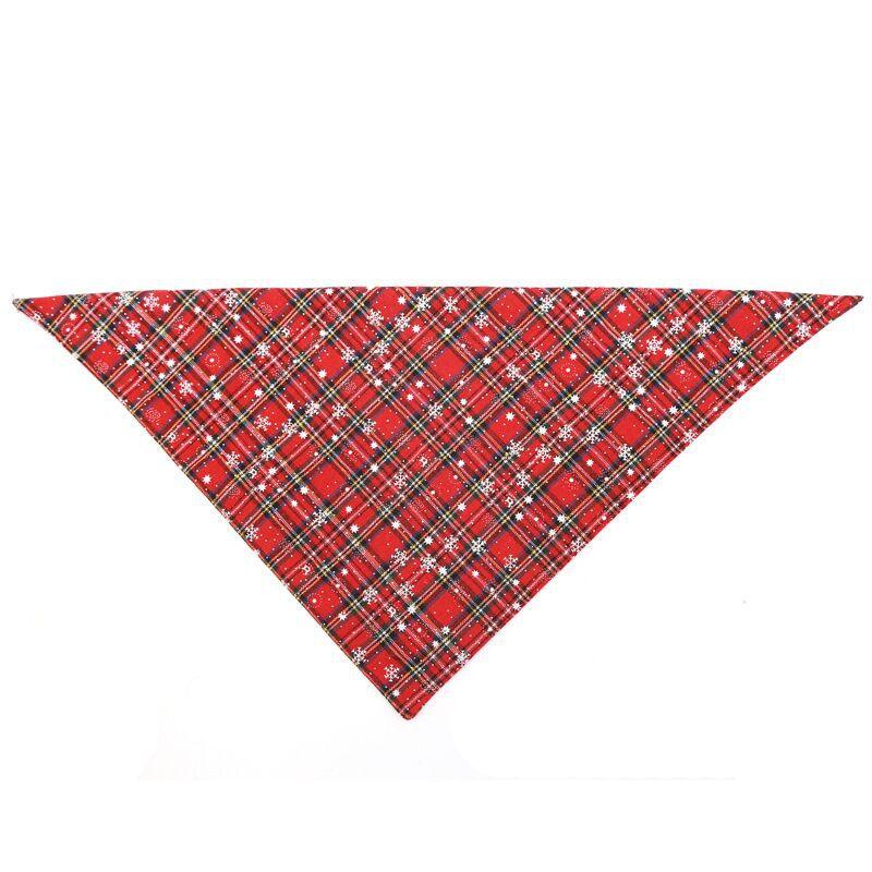 

Christmas Pet Drool Towel Dog Cat Festive Atmosphere Decoration Snowflake Triangle Scarf Neck Scarf Fun Decoration Pet Supplies W2970WW-60x42cm