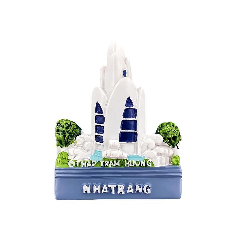 Vietnam Nha Trang Agarwood Pagoda Fridge Magnets Stickers 3D Resin Magnetic Stickers Home Decor Travel Gifts