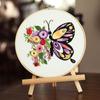 Thread DIY Crafts Handmade Ornament Embroidery Hoop Cross Stitch Kit Needle Punch Flower Embroidery