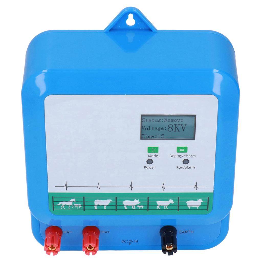 3‑40km Electric Fence Charger Solar Battery Powered Electric Fence Kit for Preventing Wild Animals Intruding CN