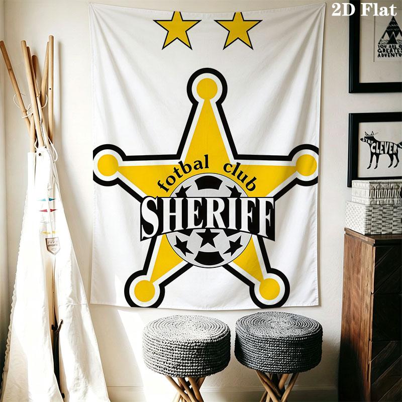 FC Sheriff logo Wall Hanging Printed Fabric Blanket Decorative Tapestries for Bedroom Living Room Home Decor