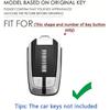 SANRILY 2 Button Luminous Car Key Cover Compatible with Isuzu D-Max MU-X 2017-2019 Keyless Silicone Key Holder Case with Keychain Black
