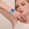 Colorful Woven Flower Bangle Vintage Hand Ring Retro Raffia Grass Bracelet  Daily