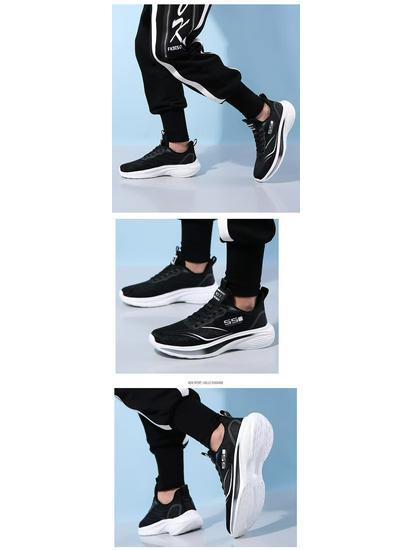 Men's Fashionable Lightweight Shock-Absorbing Sneakers, Breathable & Odor-Free, Height-Boosting Casual Running Shoes (Sizes 36-46)
