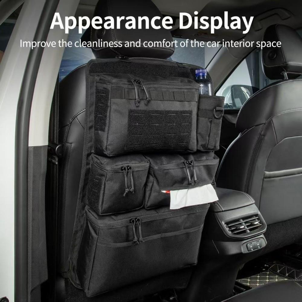 Portable Car Seat Back Storage Bag Multifunctional Hanging Rear Seat Bag  Camping Accessories