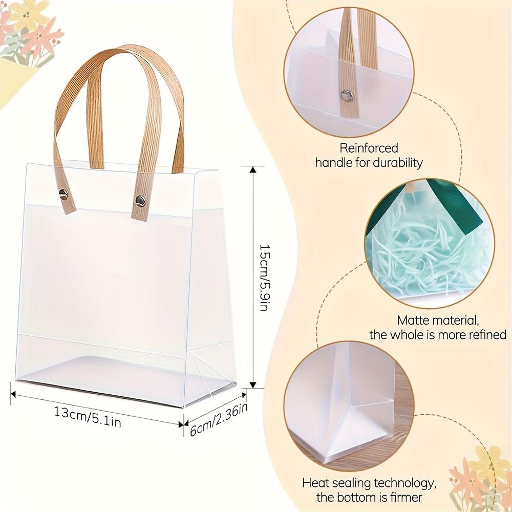 10 Stück kleine Geschenktüten mit Griff für Party, Familientag, Jahrestag, Geburtstag, Geschenk, Urlaub, Segen, Geschenkverpackung, Tasche, Hochzeit