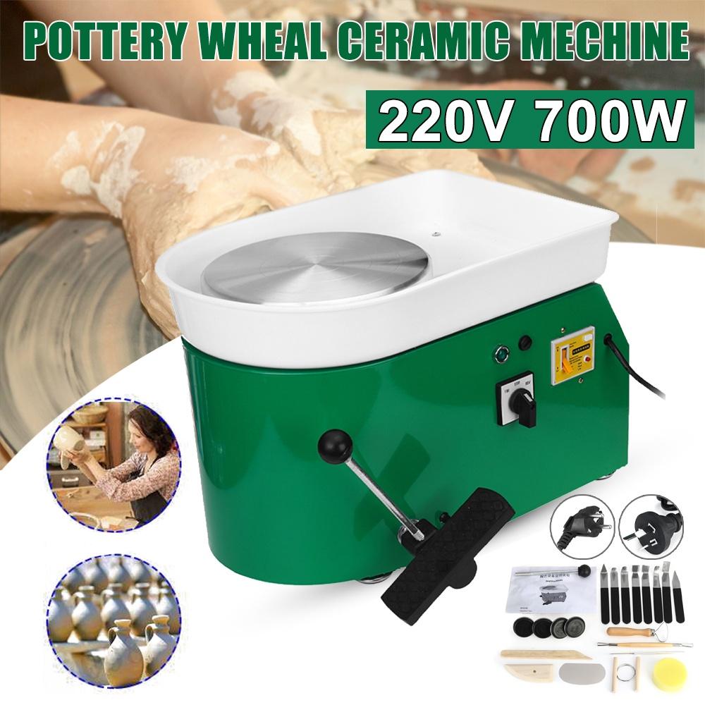 25cm 700W Brushless Electric Pottery Wheel Machine Ceramic Shaping Tool Pottery Art Machine for Student and Amateur