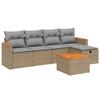 VidaXL Garden Lounge Set with Cushions 6 Pcs, Patio Sofas, Patio Furniture Set, Outdoor Furniture, Mix 3265294