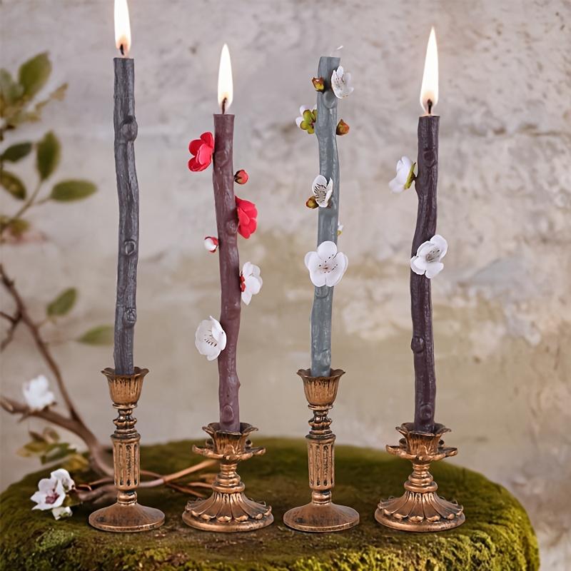 DIY Long Branch Shaped Candle Silicone Mold Plum Blossom Branch Tree Branch Epoxy Resin Molds Tree Trunk Concrete Gypsum Mold
