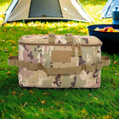 Outdoor Camping Bag Tableware Picnic Storage Military Fans Portable Folding Handbag Multifunctional