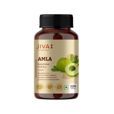 Amla Tablets 500 Mg | Classical Ayurvedic Amla (Emblica Officinalis) Tablets | 120 Tabs | Jiva