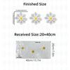 French Broken Daisy Static Window Clings, Laser Rainbow Light Suncatcher Window Decals for Home Decor