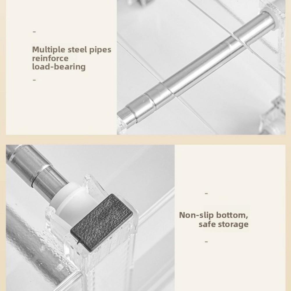 Double-layer Can Storage Rack Expandable Storage Organizer Bin  Rolling Can Organizer
