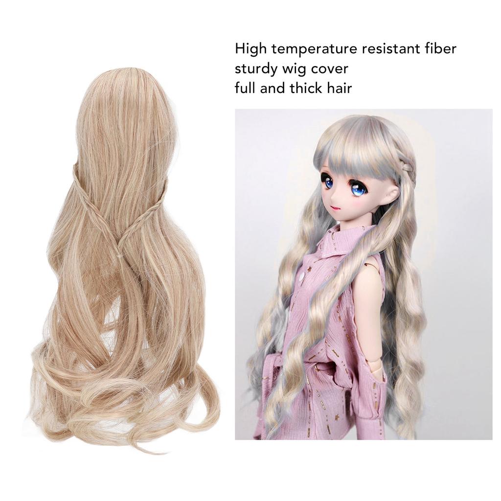 Doll Hair Wig Curly Neat Bangs Cutting Soft Doll Supplies for 1Celsius3 8 To 9in Head Circumference Doll
