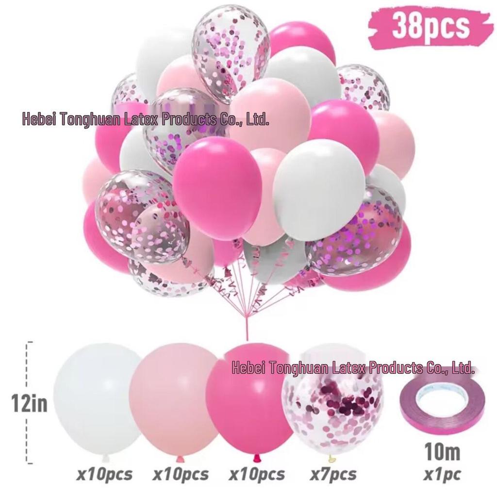 Neues Jahr Matt Glitzer Metallisch Latex Ballon Set für Dekorative Foto Atmosphäre