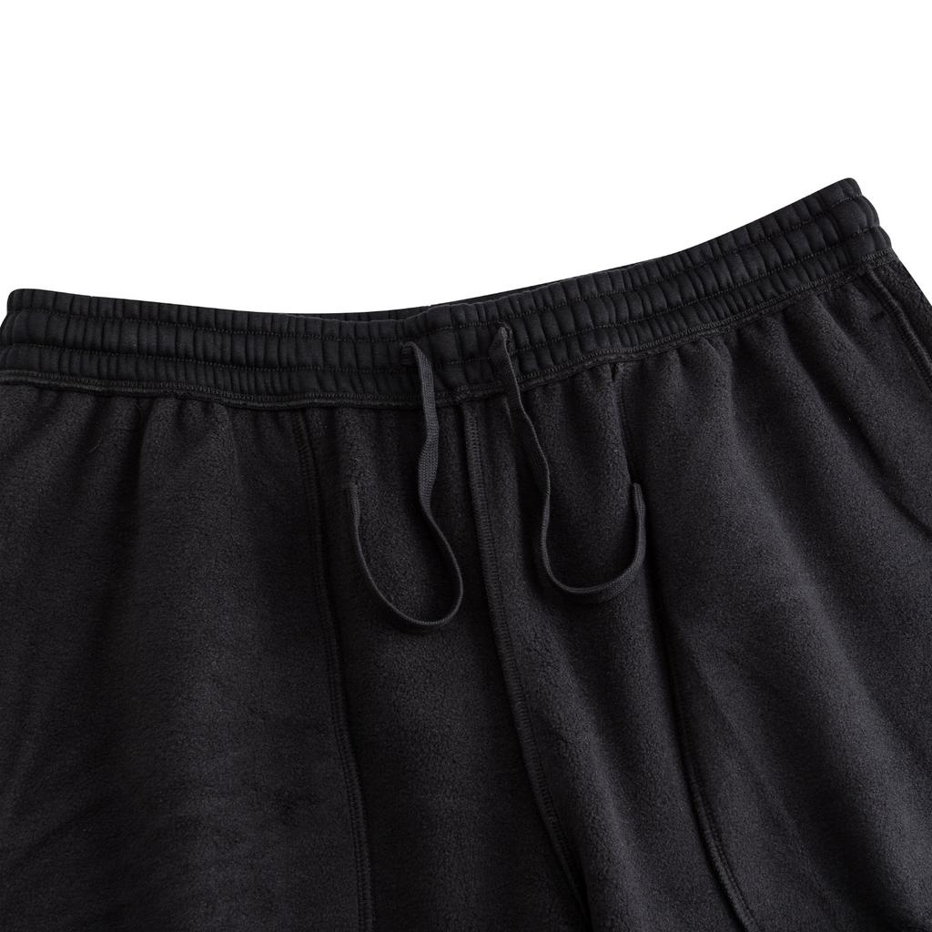 Anta Lifestyle Series Campus Commuting Casual Fashion Training Warm Comfortable Fleece Thick Knit Sports Pants Unisex Bottoms Black 972618301-1