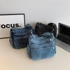 Casual Denim Crossbody Bag Women's Lightweight Commuter Shoulder Bag Fashionable New Style Versatile Korean Design
