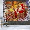 Christmas New Year Santa Claus Tapestry Living Room Sofa Home Decoration Christmas Gift