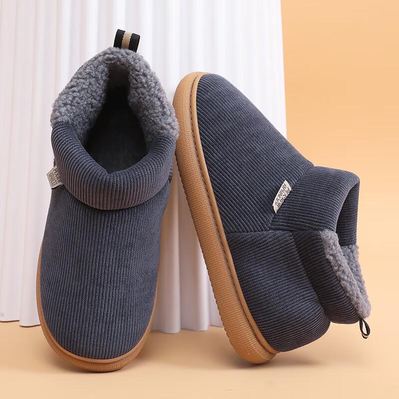 Guoluofei Elderly Closed-Heel Warm Cotton Slippers