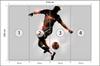 Photomural Abstract Soccer Player In Flight Non-Woven 416x290