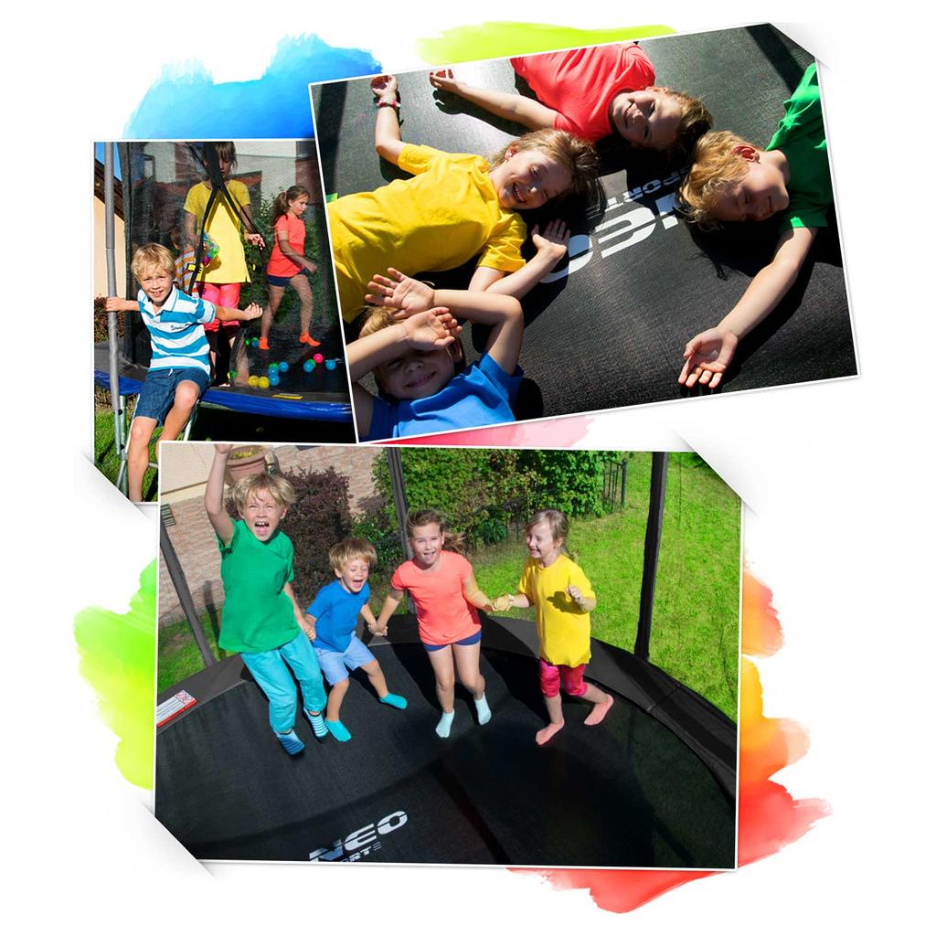 6Ft/183Cm Garden Trampoline With Inner Net And Ladder Neo-Sport