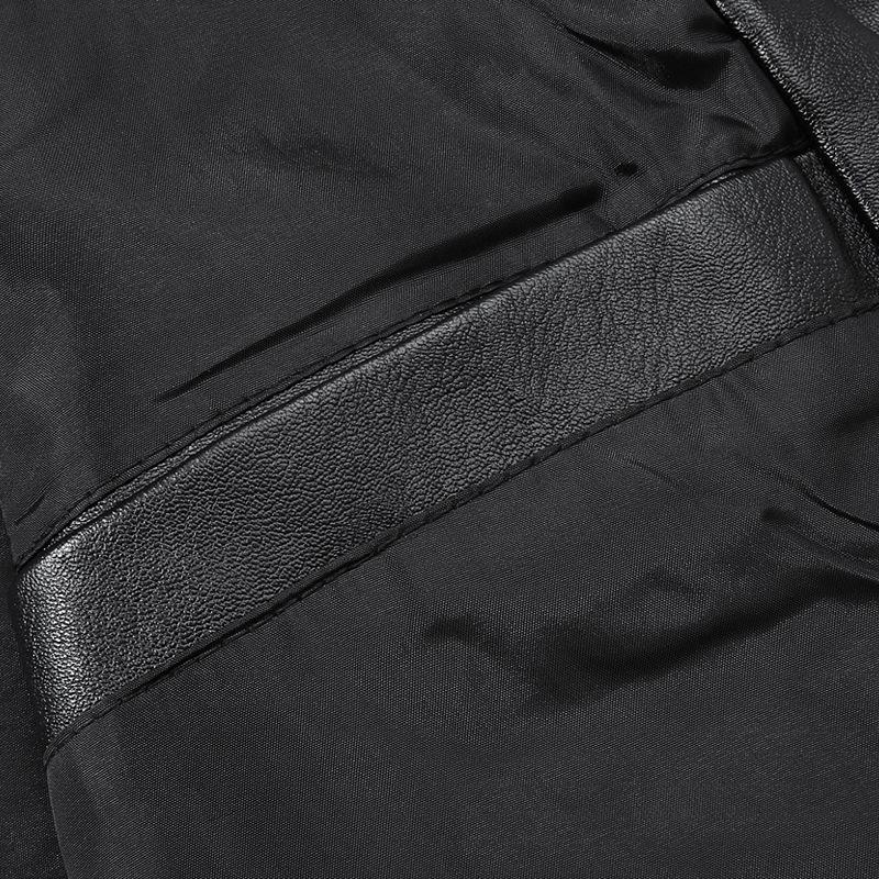 Herbst- und Winter-Motorradjacke, PU-Lederjacke mit Revers für Teenager, lässige Lederjacke mit Stehkragen, winddichte Jacke