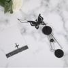 Aluminum Rod Owl Wind Chimes Acrylic Hanging Ornament for Garden Room Decor Gift 36x4.5cm