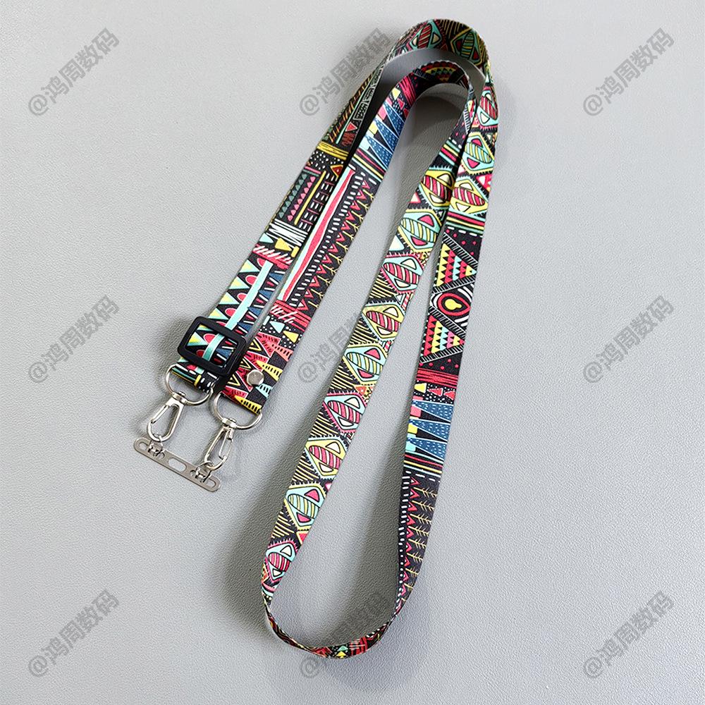 Künstlerisches Ethnisches Handy-Lanyard: Verstellbarer Crossbody-Gurt & Universelles Halsband