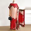Elegant Print Cape Shawl Floral Butterfly Peacock Cape Shawl Scarf  for Beach Vacation