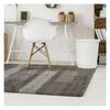 Grey Rectangles Pattern Long Pile Rug 120x170