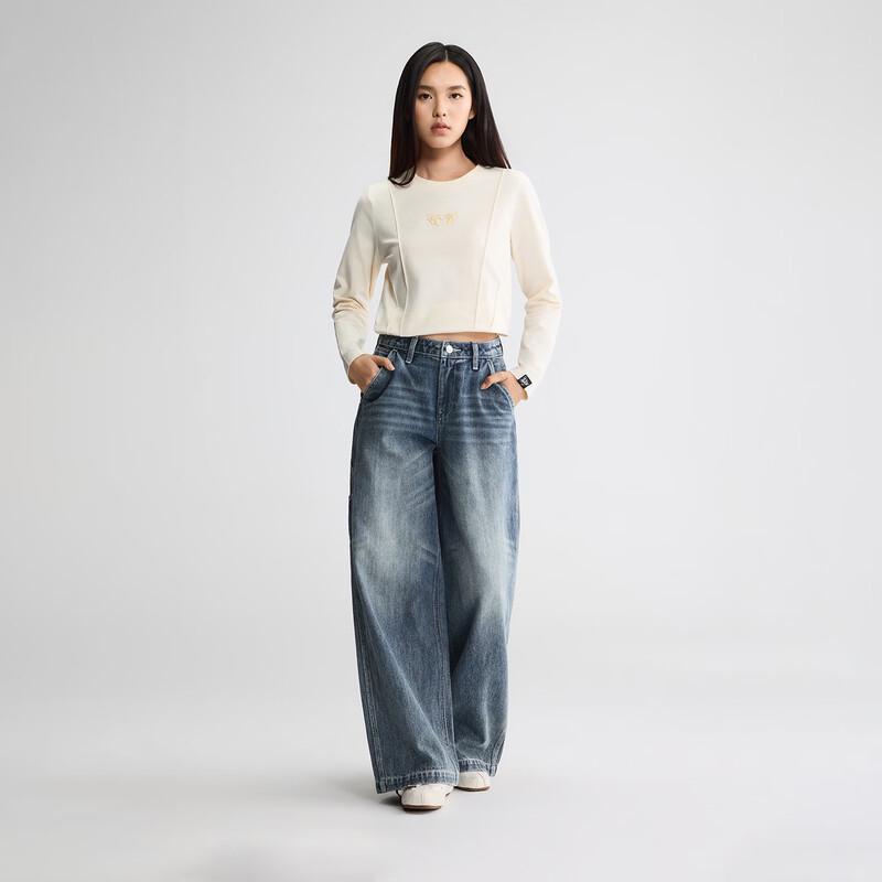 Lee Women's Relaxed Fit Wide-Leg Jeans