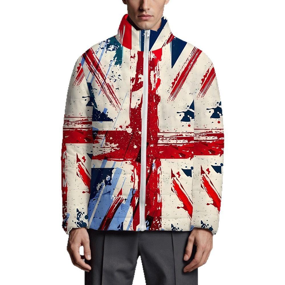 

2025 New Men s Autumn and Winter Clothing Zipper Long-sleeved Loose Cotton Clothing Men s Cotton-padded Jacket Men s Jacket Winter Clothing S білий