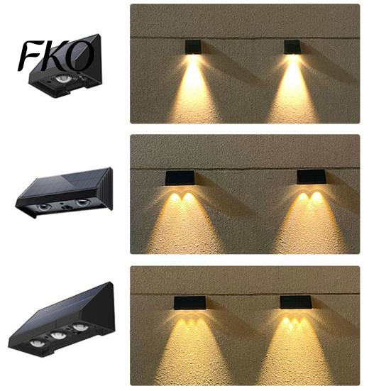 Solar Courtyard Lighting Fence Light, Outdoor Wall Washer Waterproof Large Capacity Battery Lights Lamp, Garden Street Balcony Yard Stairs Decor