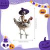 Chicken Skeleton Halloween Statue Decoration for Outdoor Yard Lawn