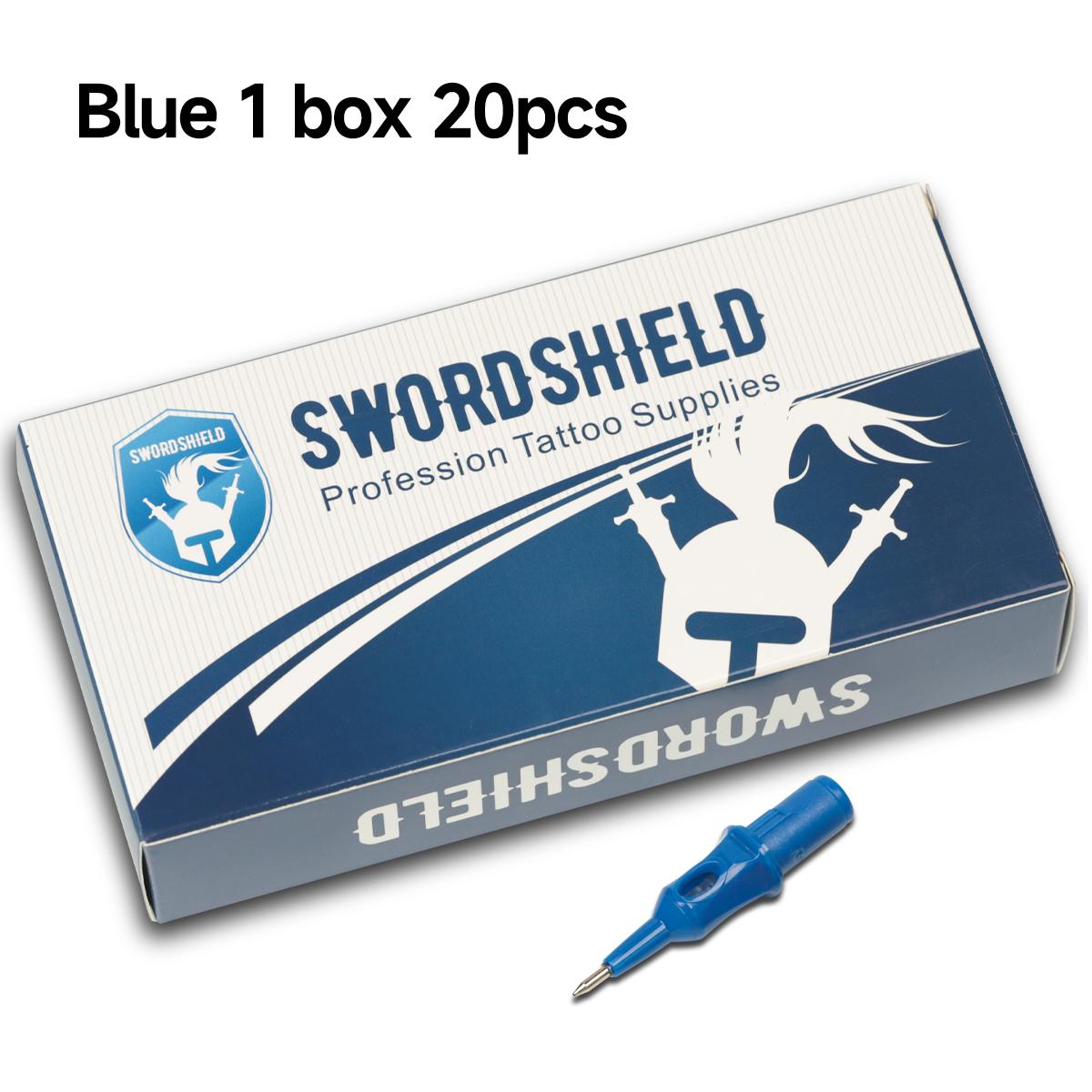 20 шт. Стержневые картриджные иглы для тату 5 цветов Иглы для практики тату Начинающий Дизайнер Рисование для тату-машинки 20PCS Blue