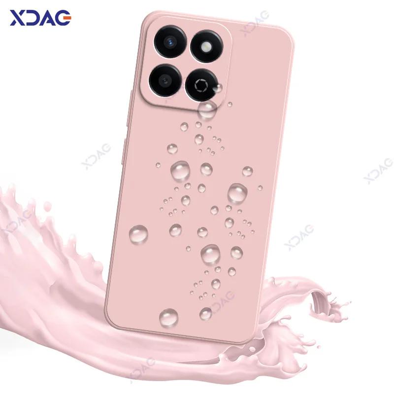 Luxury Square Liquid Silicone Cases for Honor 200 Smart 5G 360 Soft Phone Back Covers Honor200Smart Full Protective Bag