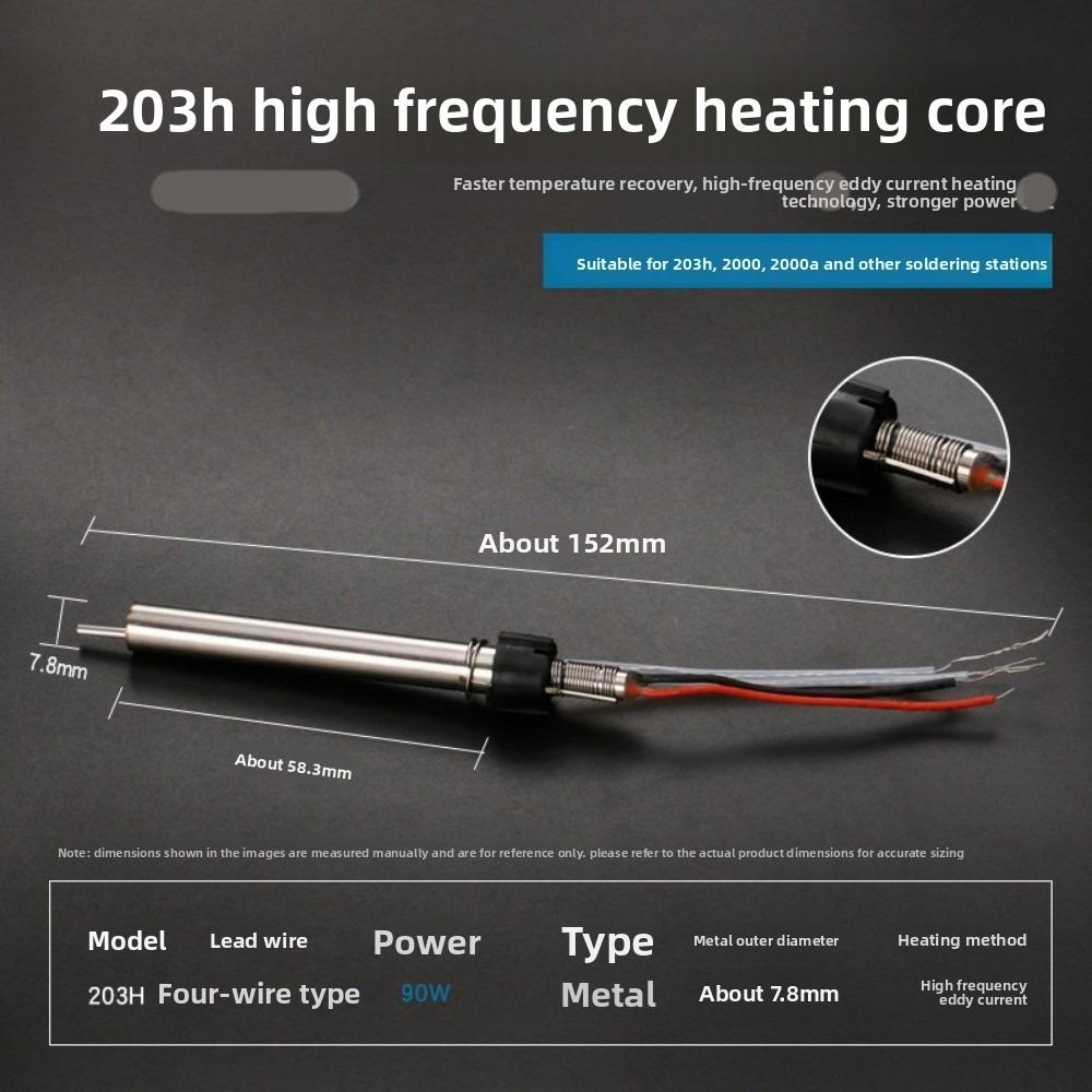 New 50W 24V 936 Heating Element High-frequency 969A 203H High-power Ceramic Heater Core 4-wire Adapter Heating Wire Tool