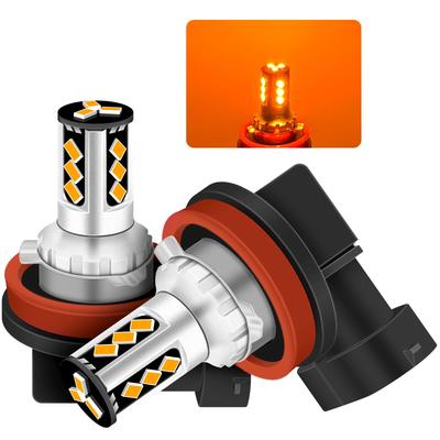 Fenikso H11 H16 H8 Fog Lamp, Orange/Amber, 3000K, 24V, Fanless, Silent, 360° Luminous, H8