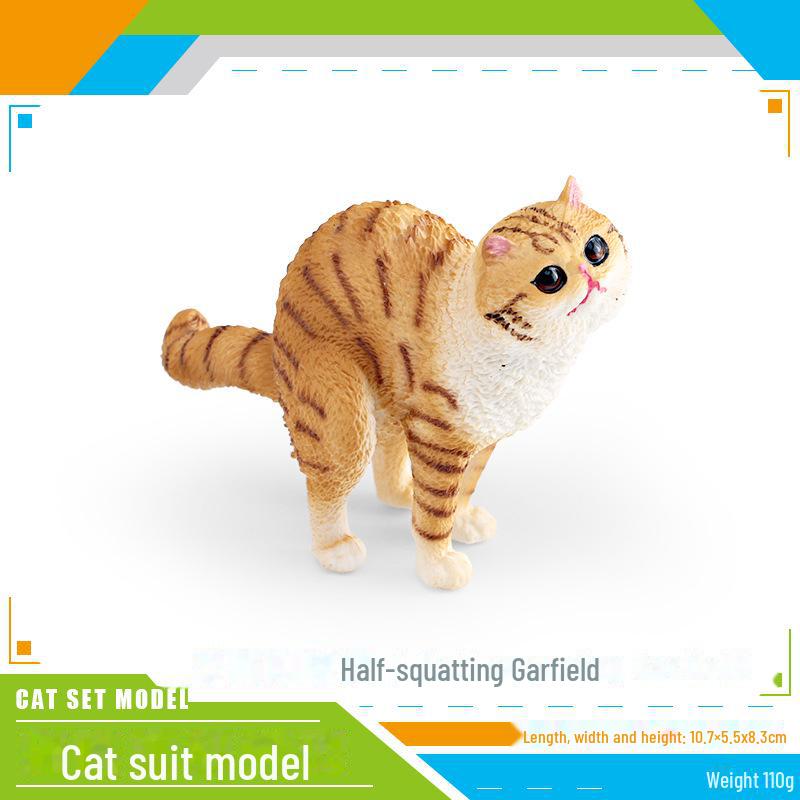 Set Jucării Pisoi Alb-Negru pentru Copii - Ornamente Model Pisică Rurală Chineză