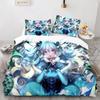 Beautiful girl in the future Bedding Set Single Twin Full Queen King Size Bed Set Aldult Boy Bedroom Duvetcover Set 3D Anime 012