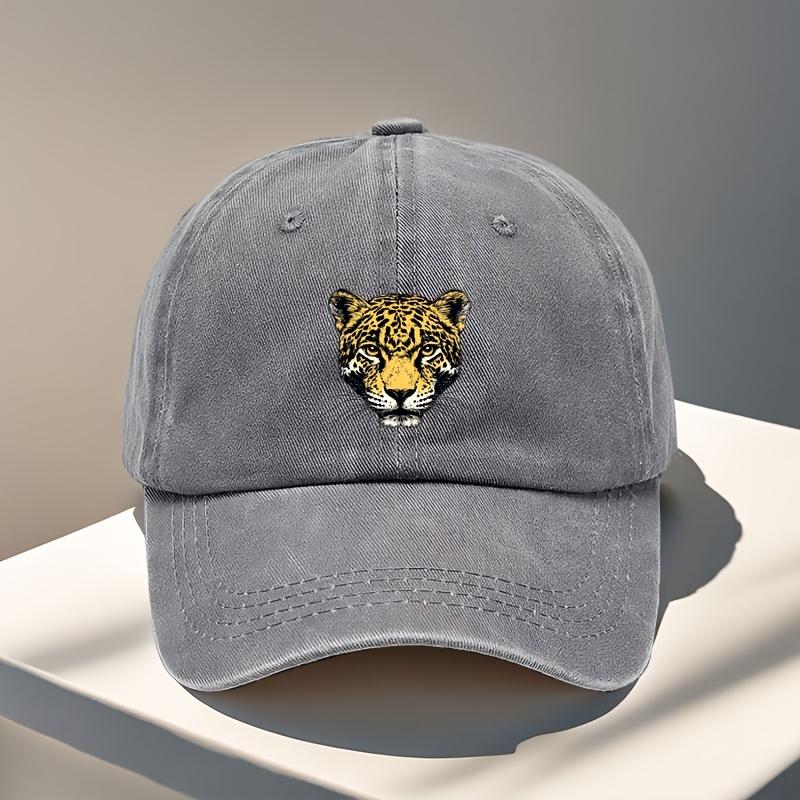 Leopard Print Vintage Dad Hat Soft Top Baseball Cap Lightweight Outdoor Camping Travel Casual Hat Trucker Retro Dad Hat