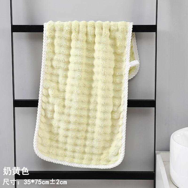 Towel summer new coral fleece bubble hemming multi-color face towel soft water absorption is not easy to lose hair face towel