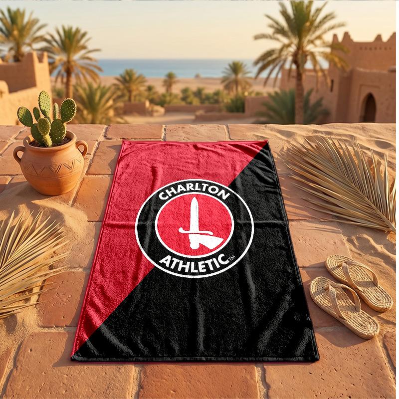 Telo Mare in Microfibra Charlton Athletic FC Asciugatura Rapida Assorbente Grande per Spiaggia Nuoto Viaggio