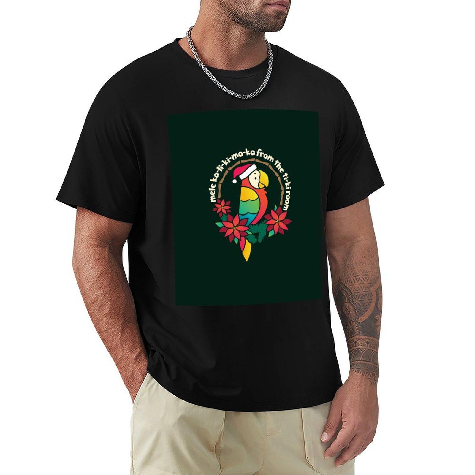 

Its a Tiki Christmas TShirt football t shirt oversized graphic tee vintage mens t shirt 4XL