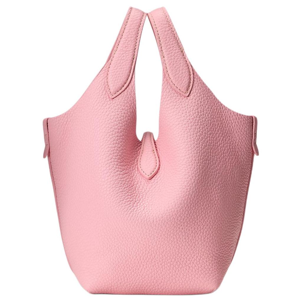 Polo Ralph Lauren Polo Play Iconic Pony Embossed Hardware Hobo Bag Leather Shoulder Tote Small Women bags Cotton-Candy-Pink 100044557