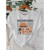 New Summer Women's Mushroom Pattern Casual T-Shirt Elegant Fashion Crew Neck Regular Length Tee