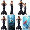 Heißes Filmthema Meerjungfrauen-Prinzessinnenkostüm Langes Kleid für Bühnenauftritt und Rollenspiel
