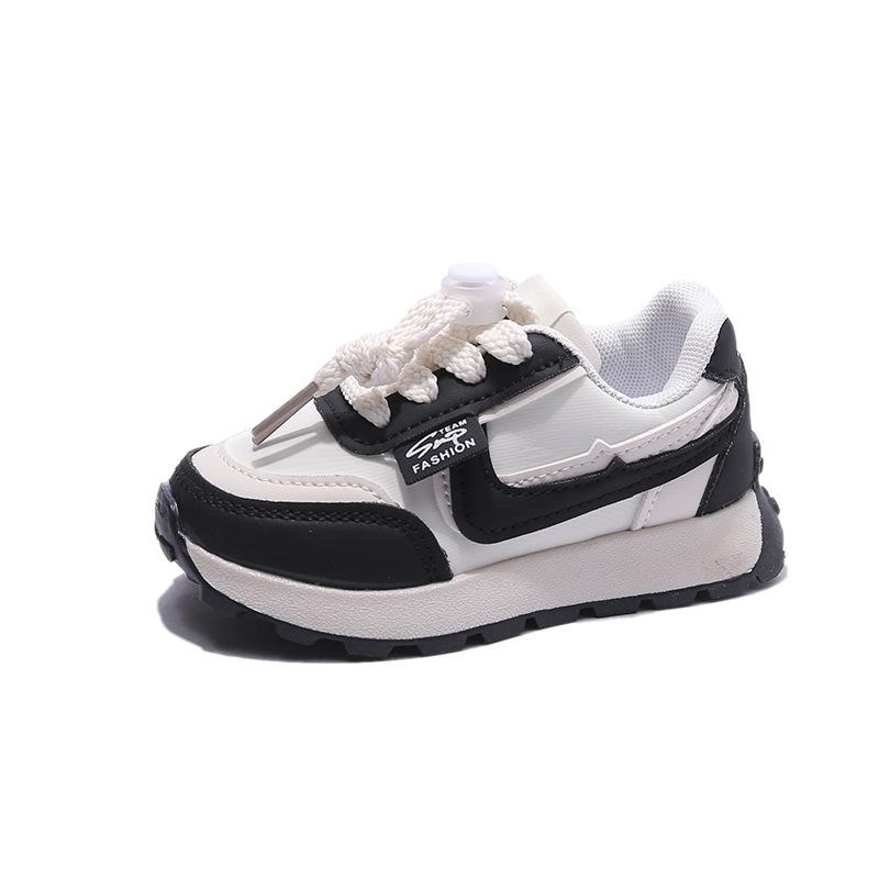 2026New Spring and Autumn Children s Forrest Gump Shoes, Toddler Sports Shoes, Boys  and Girls  Running Shoes 21-25Code（One Hand5Doub чёрный